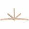 Ekena Millwork Alberta Smooth Timber Gable Bracket, Douglas Fir, 84"W x 53"H x 3 1/2"D x 3 1/2"F, 15/12 Pitch GBW084X53X0404ALB00SDF - alternate 2